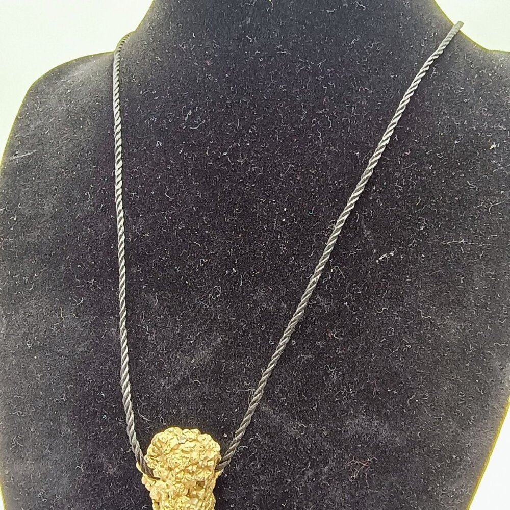 Handmade Natural Pyrite Pendant Necklace Spiritual Amulet